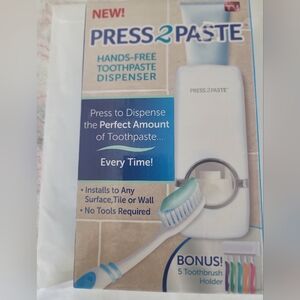 Hands-Free Toothpaste Dispenser - White